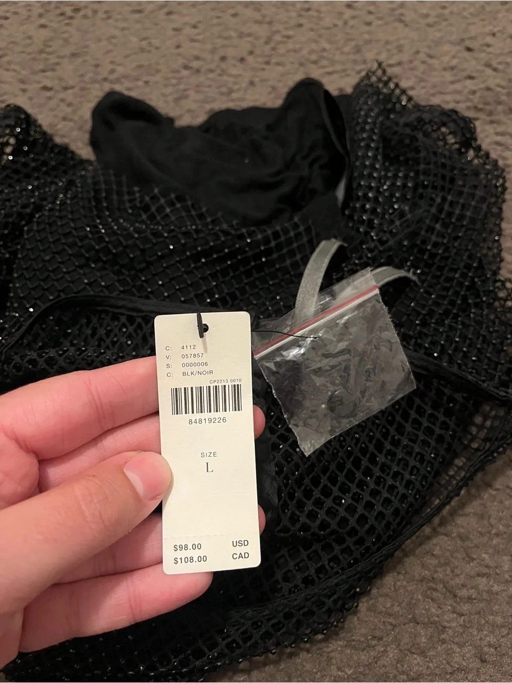 Anthropologie Mesh Long Sleeve Rhinestone Top NWT NEW